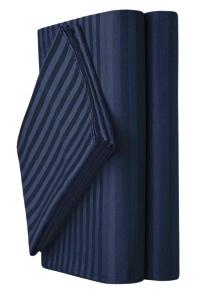 Bed Sheet With Pillow Cover   Navy Blue Bed Linen / Bath / Blankets