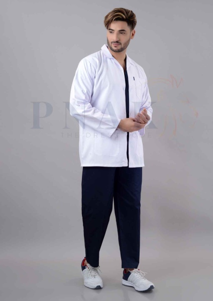 Dr Apron Full Sleeves Yogi White Full Sleeves