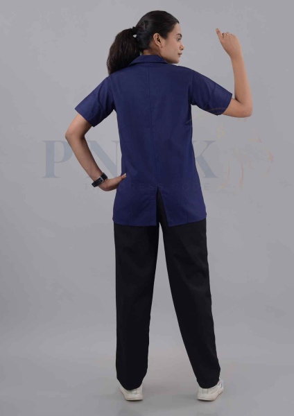Dr Apron Half Sleeves Yogi Deep Blue Half Sleeves