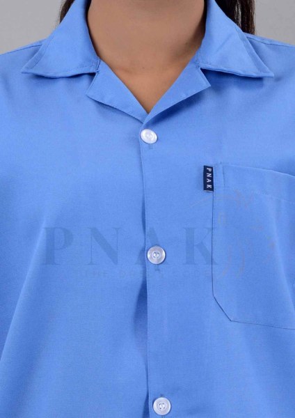 Dr Apron Half Sleeves Yogi Sky Blue Half Sleeves