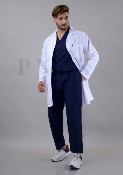 Lab Coat Full Sleeves Knee Length White    Knee Length Full Sleeves