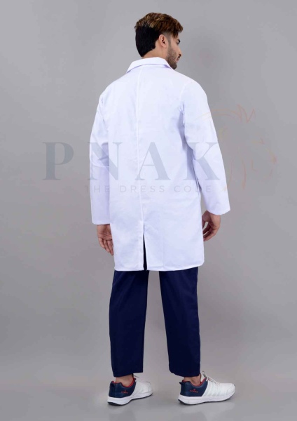 Lab Coat Full Sleeves Knee Length White    Knee Length Full Sleeves