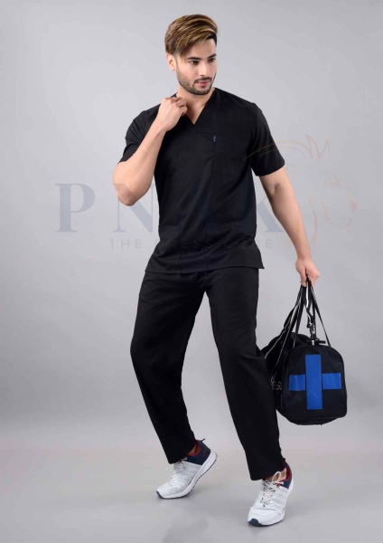 Scrub Suit Lycra Black Scrub Suits Lycra