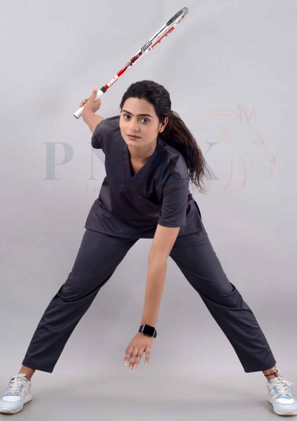 Scrub Suit Lycra Dark Grey  Scrub Suit Lycra She