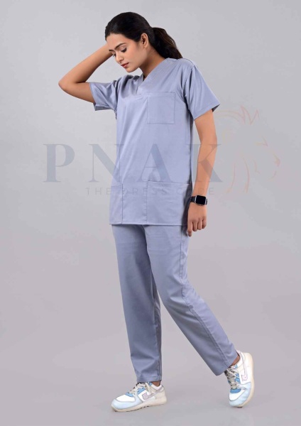 Scrub Suit Lycra  Light Grey  Scrub Suit Lycra She