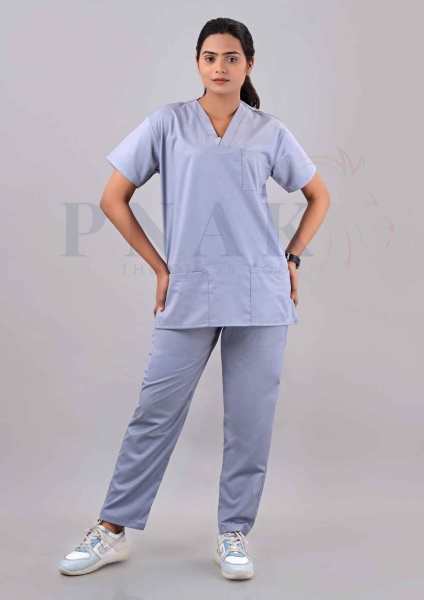 Scrub Suit Lycra  Light Grey  Scrub Suit Lycra She