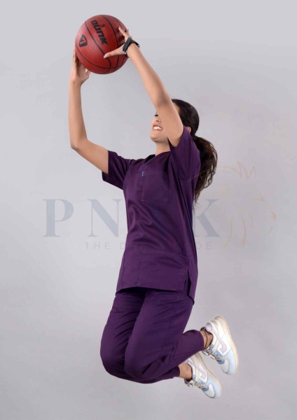Scrub Suit Lycra Wine  Scrub Suit Lycra She