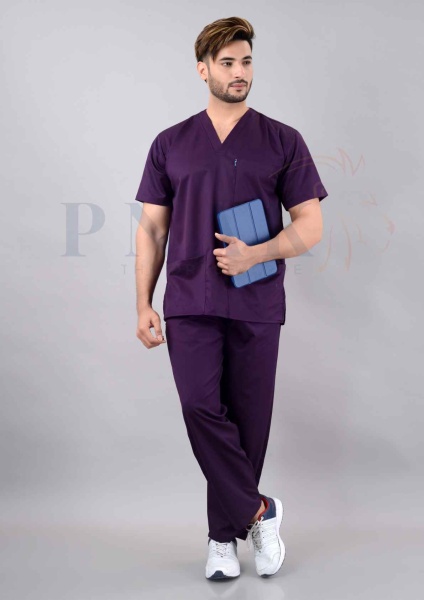 Scrub Suit Lycra Wine Scrub Suits Lycra