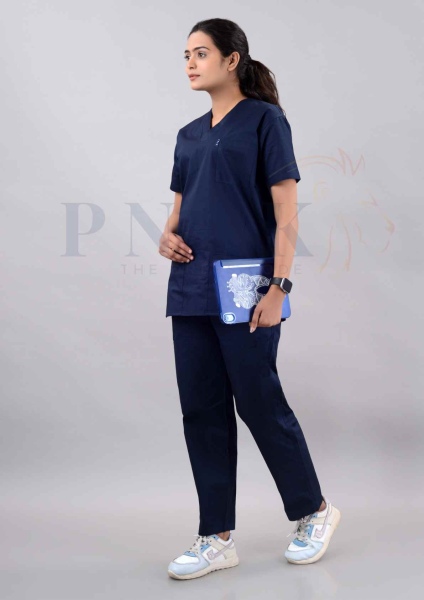 Scrub Suit  Premium Cotton  Deep Blue Pure Premium Cotton She