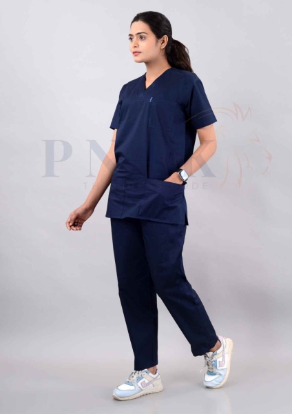 Scrub Suit  Premium Cotton  Deep Blue Pure Premium Cotton She