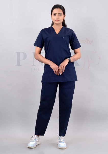 Scrub Suit  Premium Cotton  Deep Blue Pure Premium Cotton She