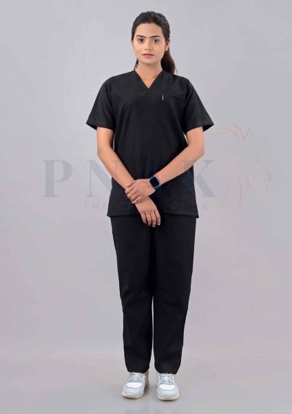 Scrub Suits Classic Black  Scrub Suit - WOMEN