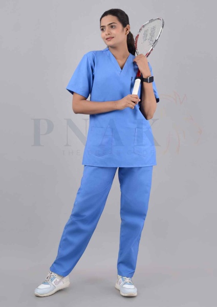 Scrub Suits Classic Sky Blue Scrub Suit - WOMEN