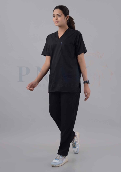 Scrub Suits Lycra Black Scrub Suit Lycra She