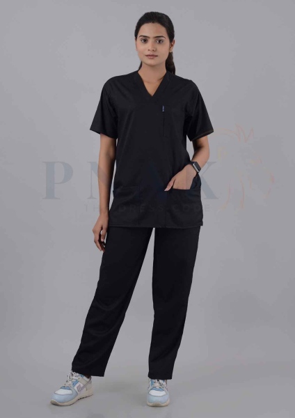 Scrub Suits Lycra Black Scrub Suit Lycra She