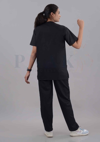 Scrub Suits Lycra Black Scrub Suit Lycra She