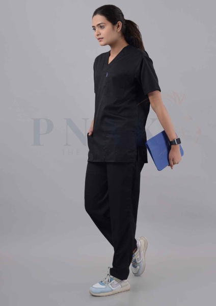 Scrub Suits Lycra Black Scrub Suit Lycra She