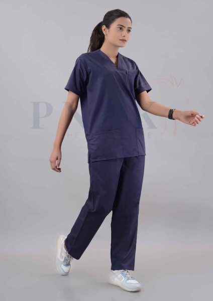 Scrub Suits Lycra Deep Blue  Scrub Suit Lycra She