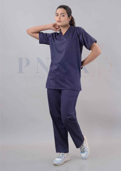 Scrub Suits Lycra Deep Blue  Scrub Suit Lycra She
