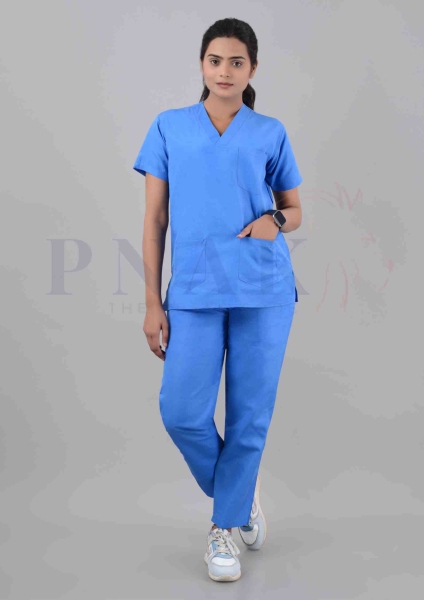 Scrub Suits Poly Cotton Economy Sky Blue Scrub Suit Economy She