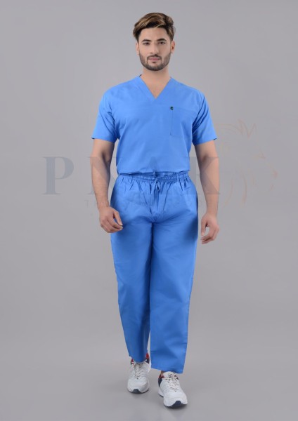 Scrub Suits Yogi Sky  Blue Scrub Suits - MEN