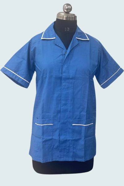 Shirt With Bottom Skyblue white piping Hospital Uniform